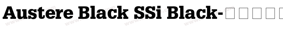 Austere Black SSi Black字体转换